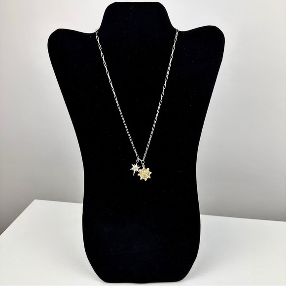 Jennifer Miller Gold Starburst Charm Necklace 18” - Picture 3 of 8